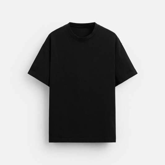 Black Plain - Oversized Classic T-Shirt