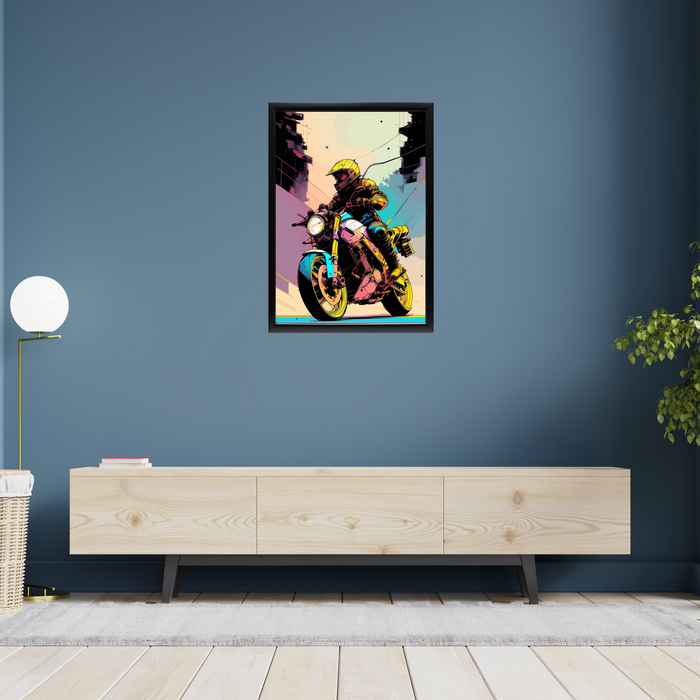 Bike Art | A3 Black Framed Poster | Retro Ride