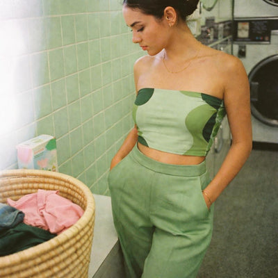 Camo Flow | Tube Top | Light Green · lifestyle
