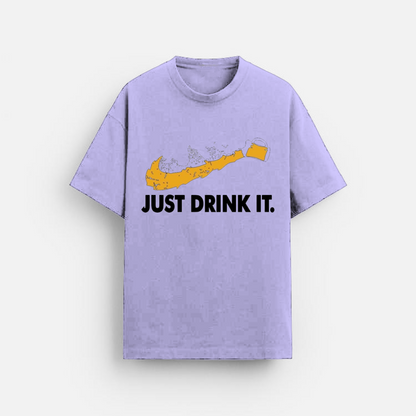 Just Drink It - Oversized Classic T-Shirt Lavender