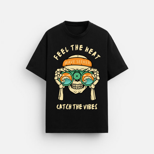 Wave Seeker - Oversized Classic T-Shirt Black