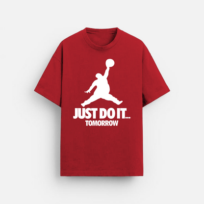 Do It Tomorrow - Oversized Classic T-Shirt Red