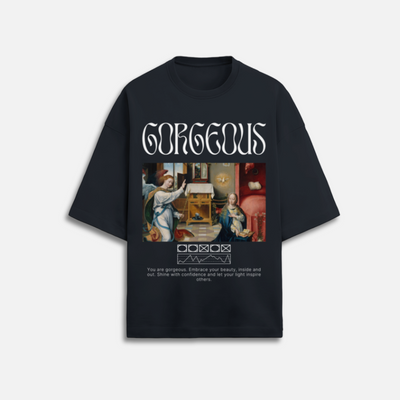 Gorgeous | Oversized Terry Tee | Minimalist Conversation Graphic