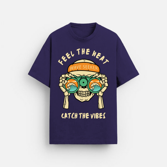 Wave Seeker - Oversized Classic T-Shirt Purple