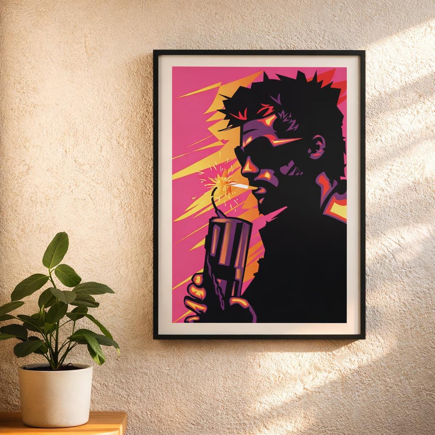 Fight Club | A3 Poster | Neon Chaos — design detail