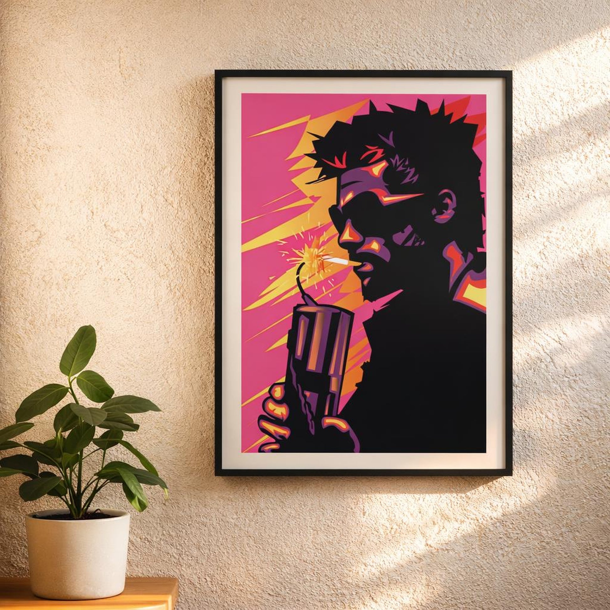 Fight Club | A3 Poster | Neon Chaos — design detail