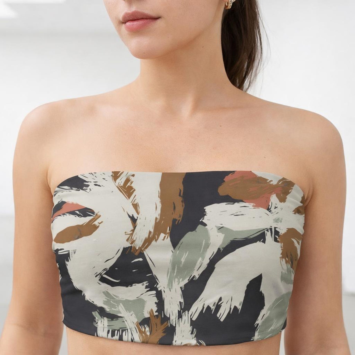 Earth Brush | Tube Top | Abstract Strokes — design detail