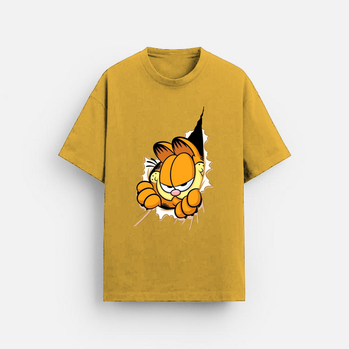 Garfield Vibes | Oversized T-Shirt | Bright Yellow
