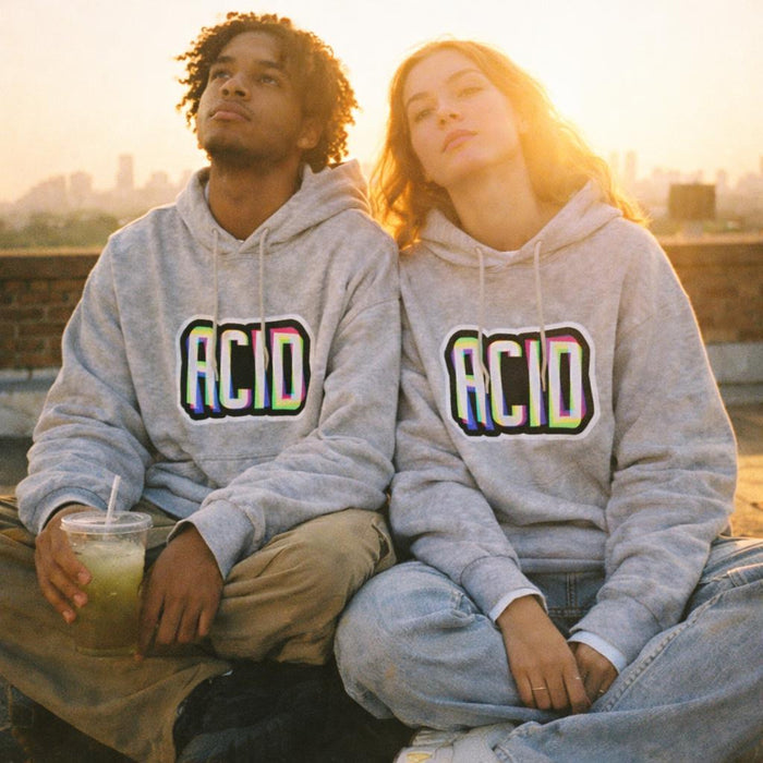 ACID Trip | Hoodie | Rainbow Diagonal — design detail
