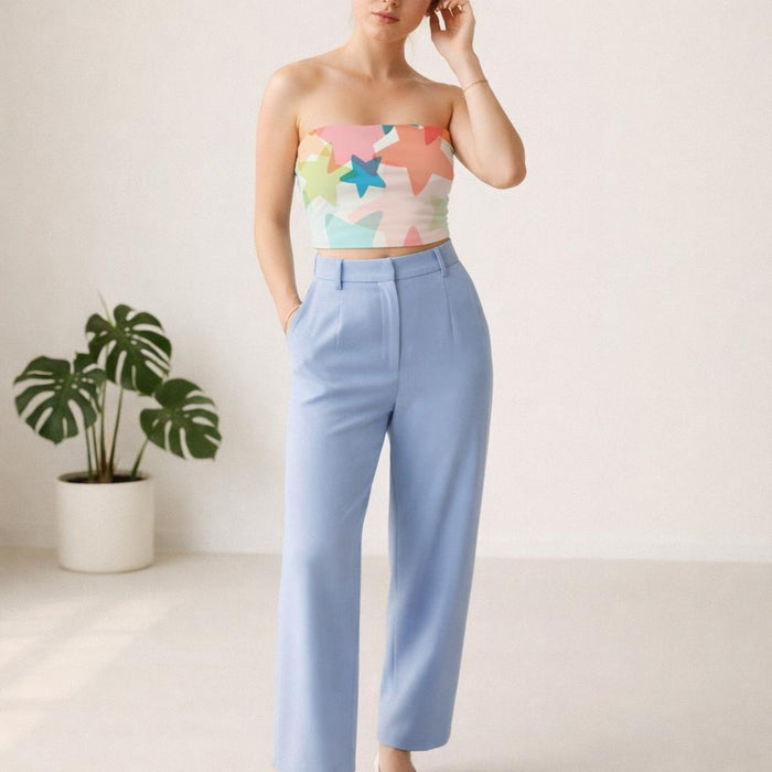 Pop Star | Tube Top | Colourful Star Burst · front view