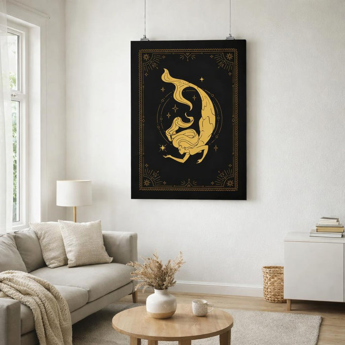 Pisces Zodiac | A3 Poster | Astrology Art · front view