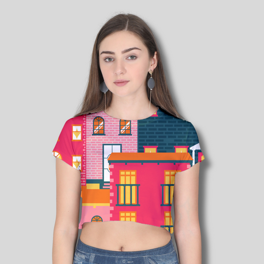 Women Printed Crop Top