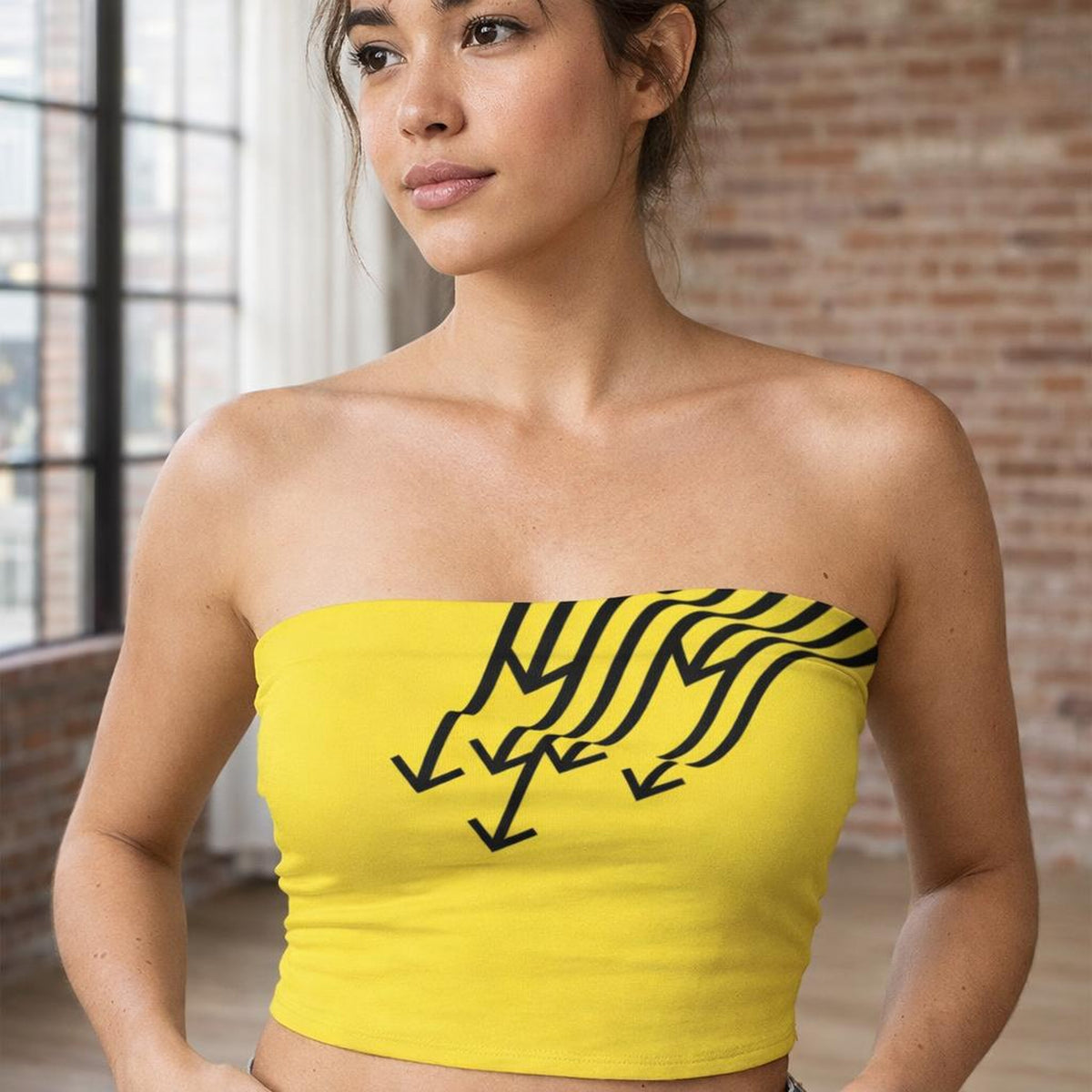 Upward Motion | Tube Top | Zebra Stripe & NYC · front view