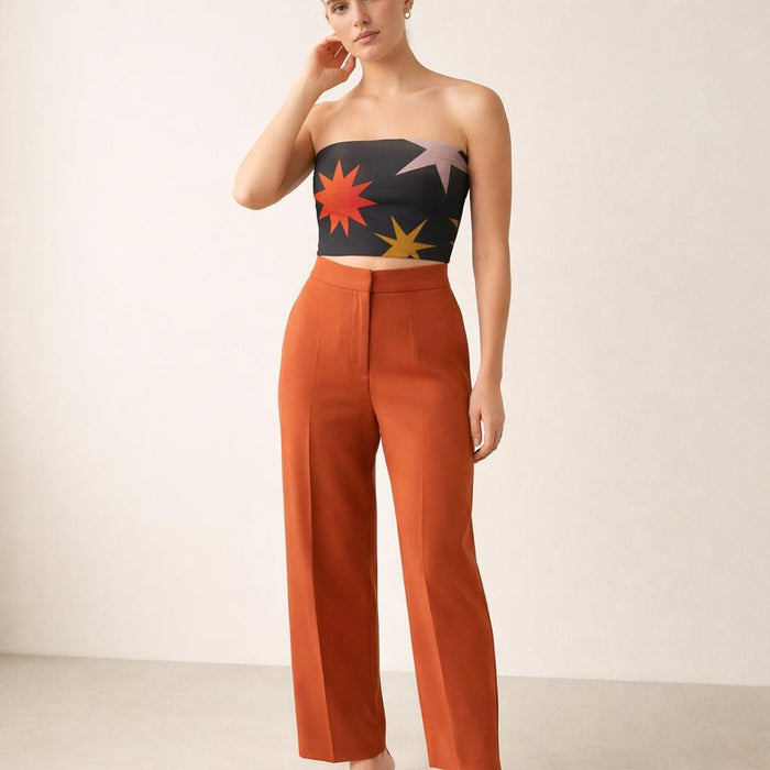 Midnight Sparks | Tube Top | Orange Star Burst · front view