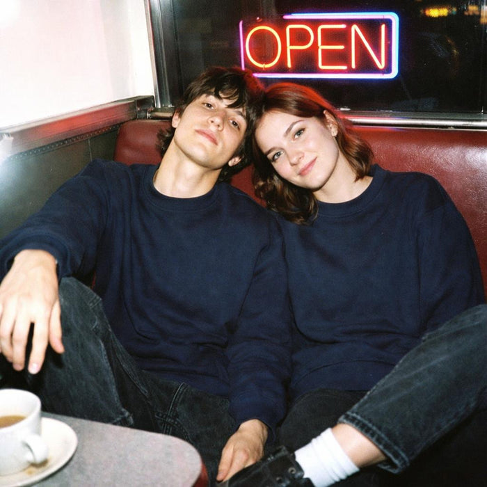 Deep Navy | Sweatshirt | Round Neck — front view
