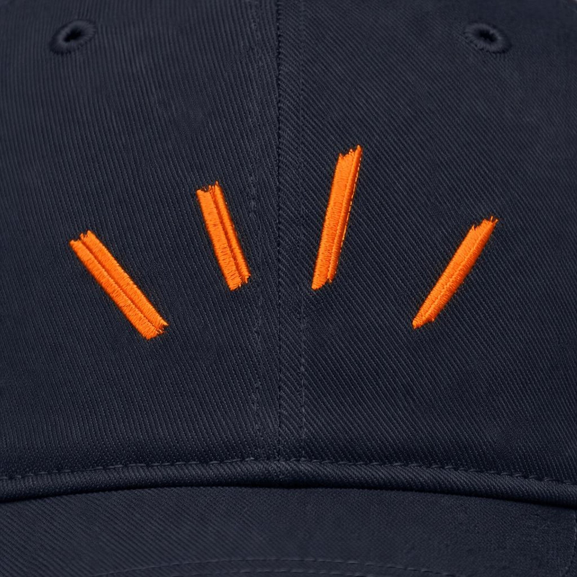 Wave Stitch | Baseball Cap | Navy Orange Embroidered · lifestyle