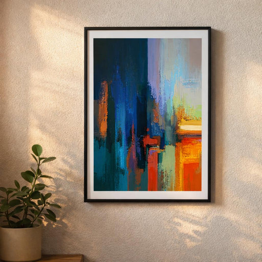 Chromatic Burst | A3 Poster | Abstract Brushstroke — design detail