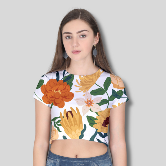Women Printed Crop Top