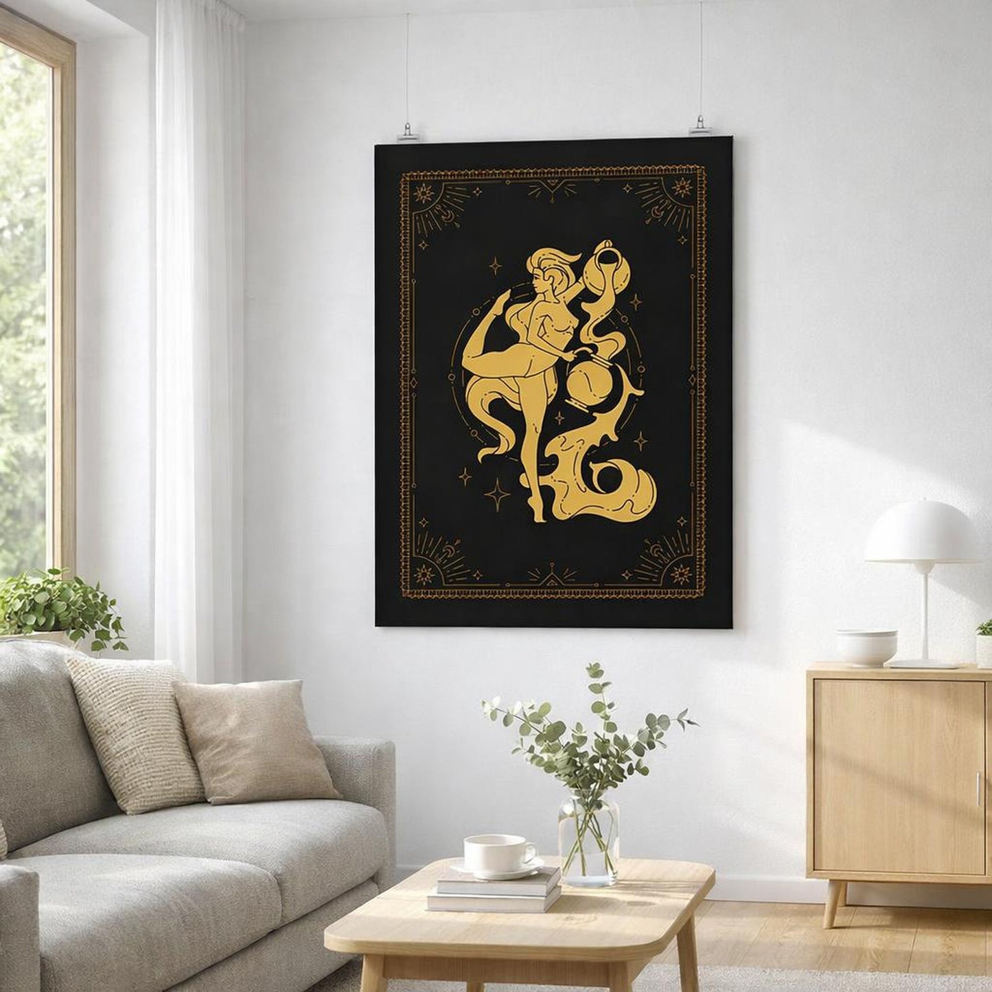 Aquarius | A3 Poster | Zodiac Wall Art — front view