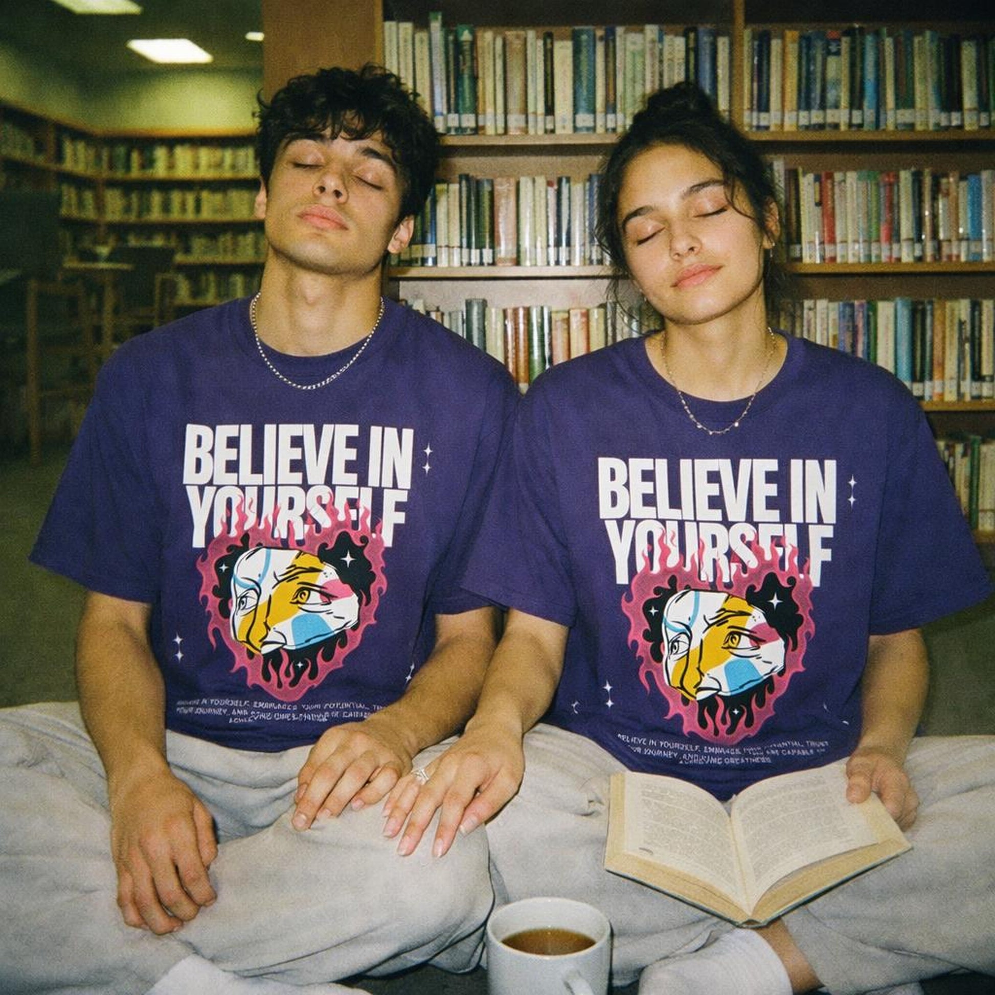 Believe In Yourself | Oversized T-Shirt | Dark Purple — front view