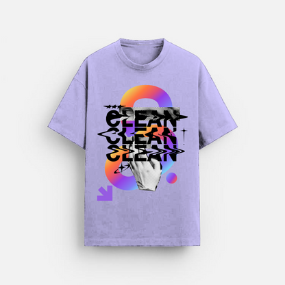 Clean - Oversized Classic T-Shirt Lavendar