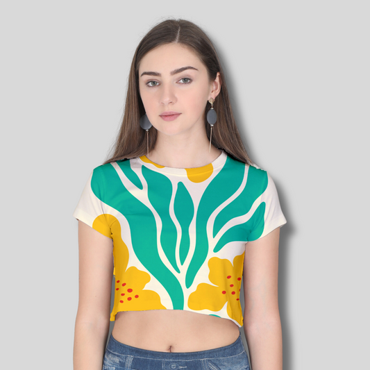 Women Printed Crop Top