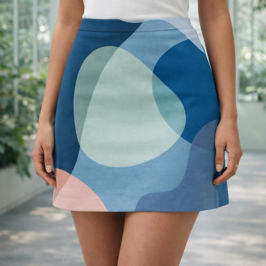 Aqua Flow | Mini Skirt | Cool Tones — design detail