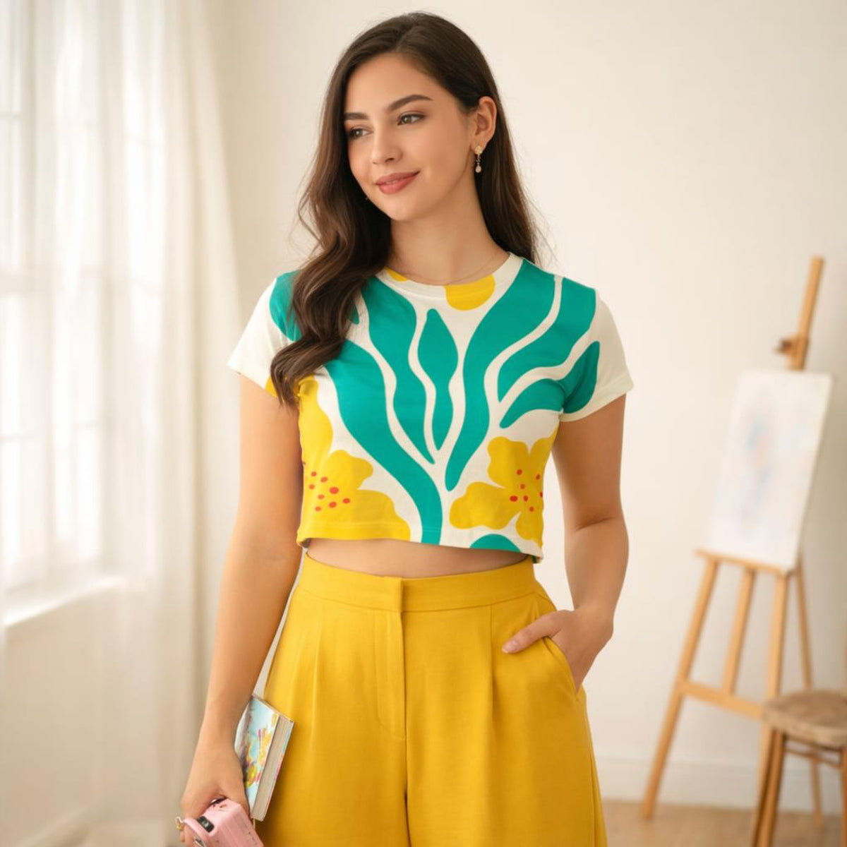 Olive Earth | Crop Top | Deep Green · lifestyle