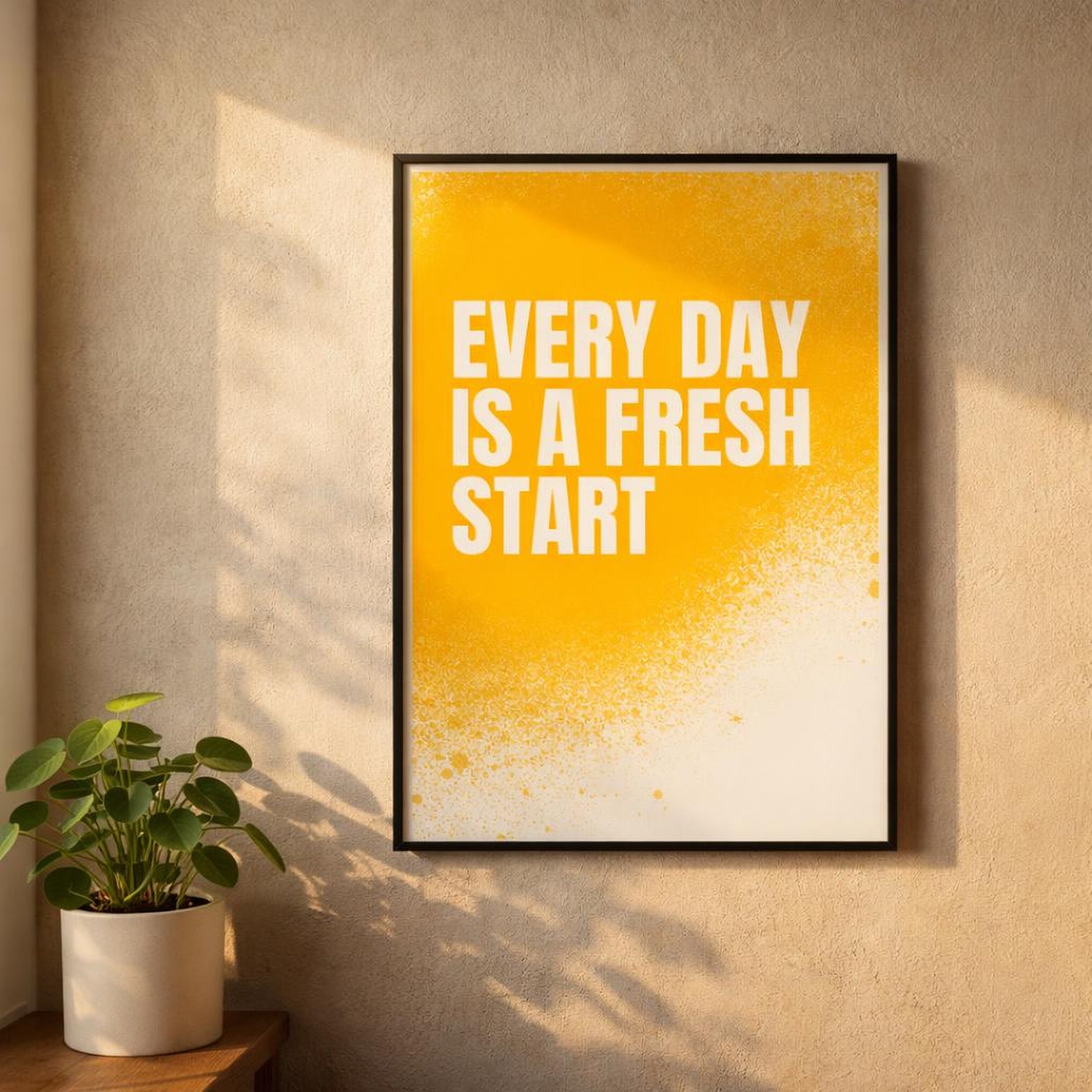 Everyday Is A Fresh Start | A3 Poster | Motivational Wall Art — design detail