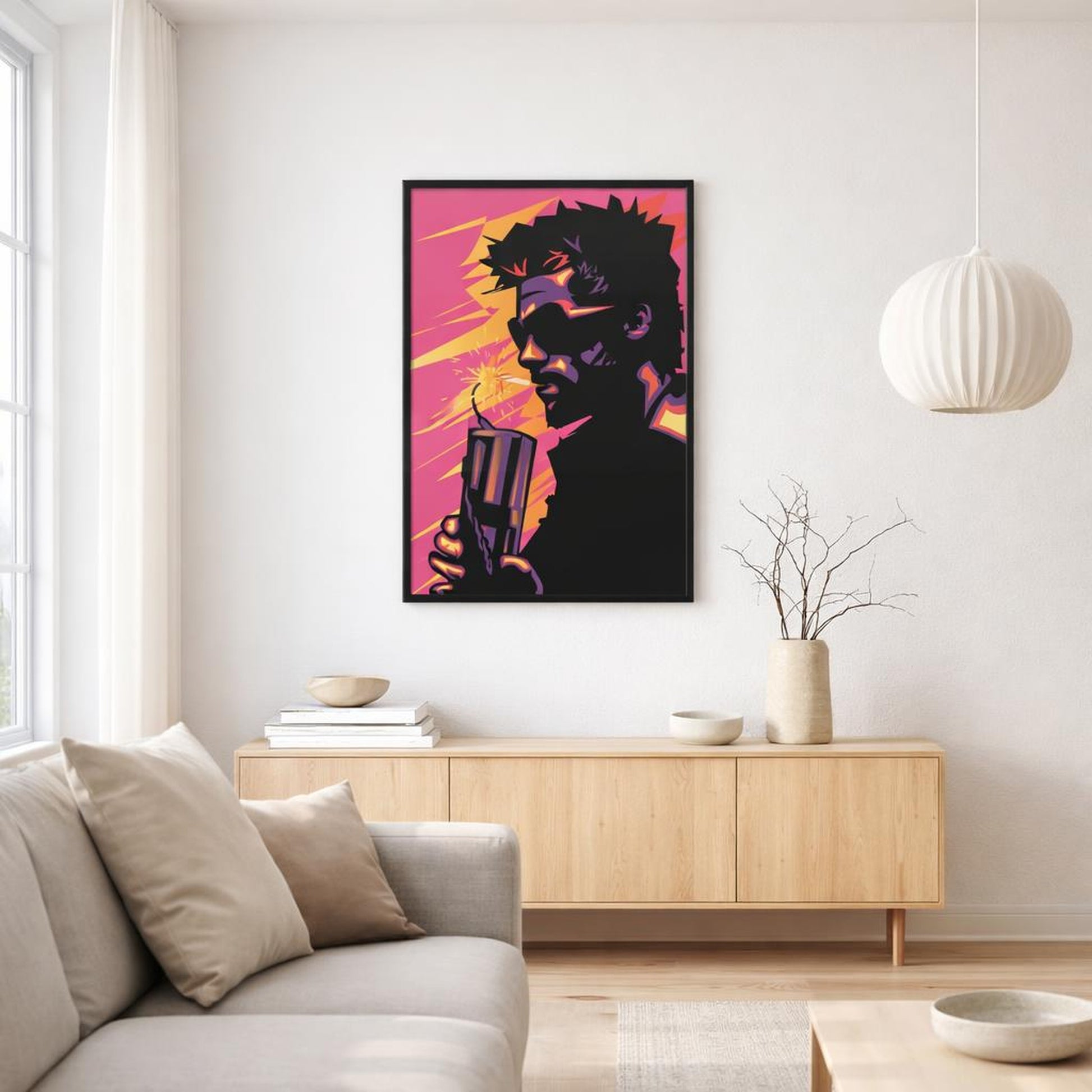 Fight Club | A3 Poster | Neon Chaos — front view