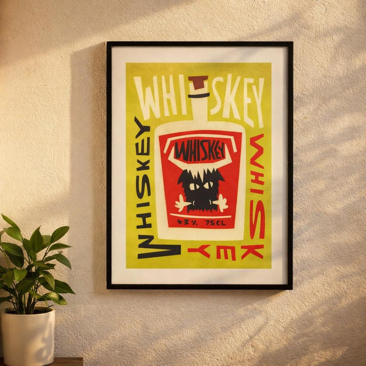 Whiskey Nights | A3 Poster | Skull & Bold Typography · design detail