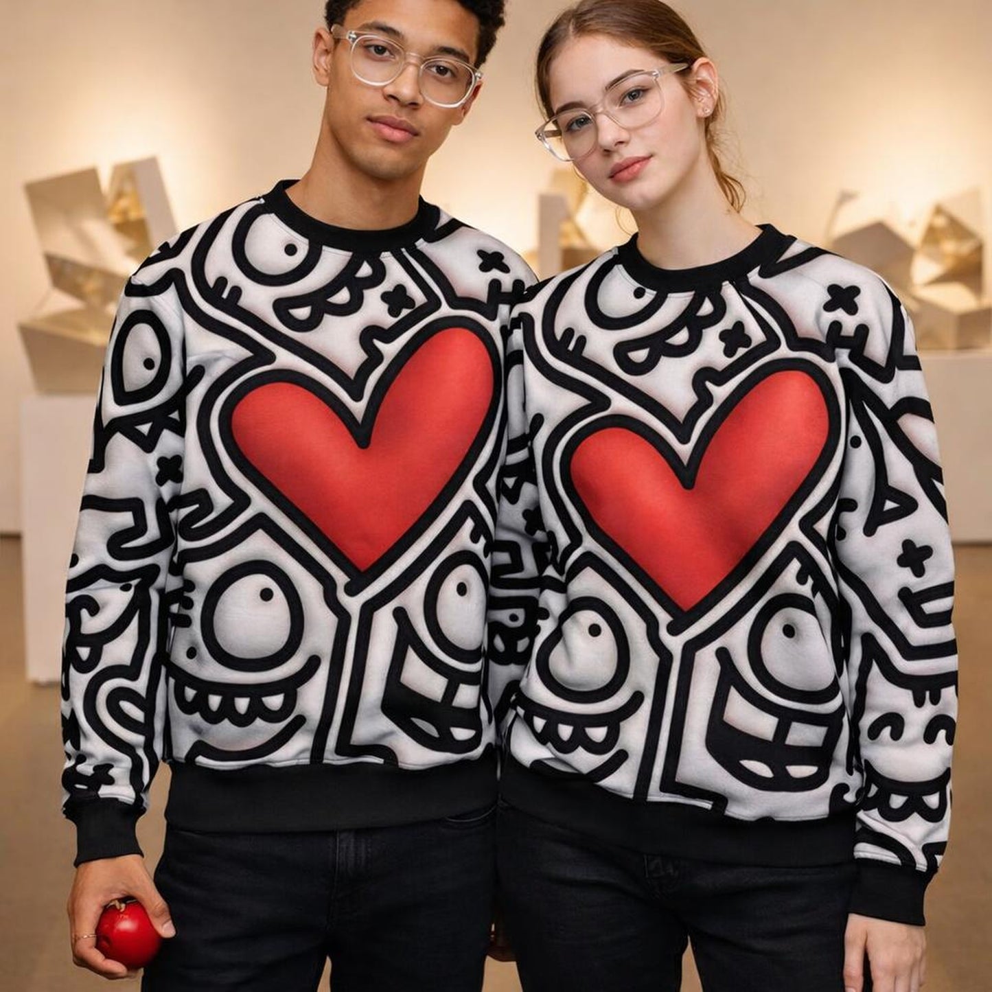 Doodle Rush | Sweatshirt | Red Heart Pop — lifestyle