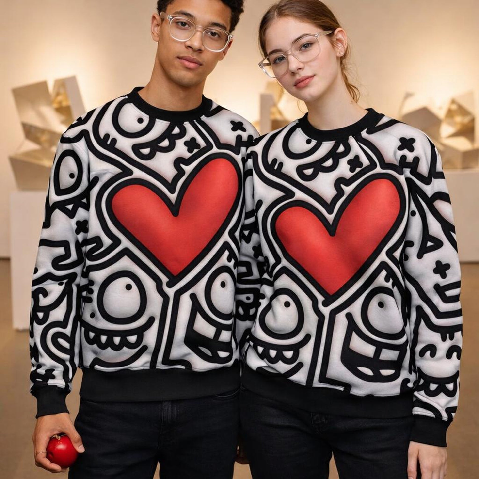 Doodle Rush | Sweatshirt | Red Heart Pop — lifestyle