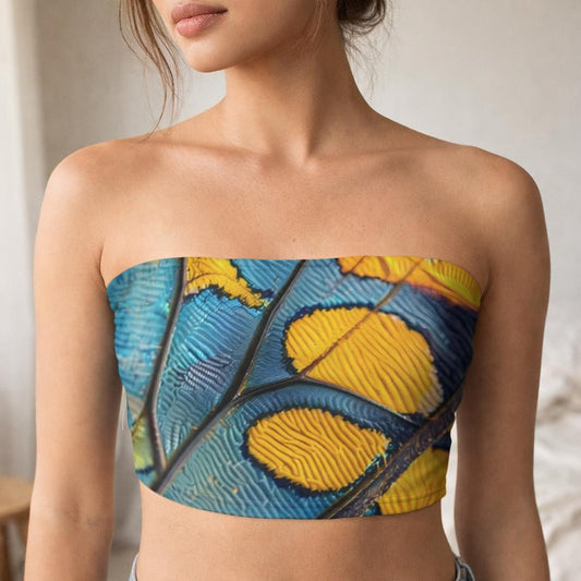 Electric Monarch | Tube Top | Butterfly Wing Graphic — design detail