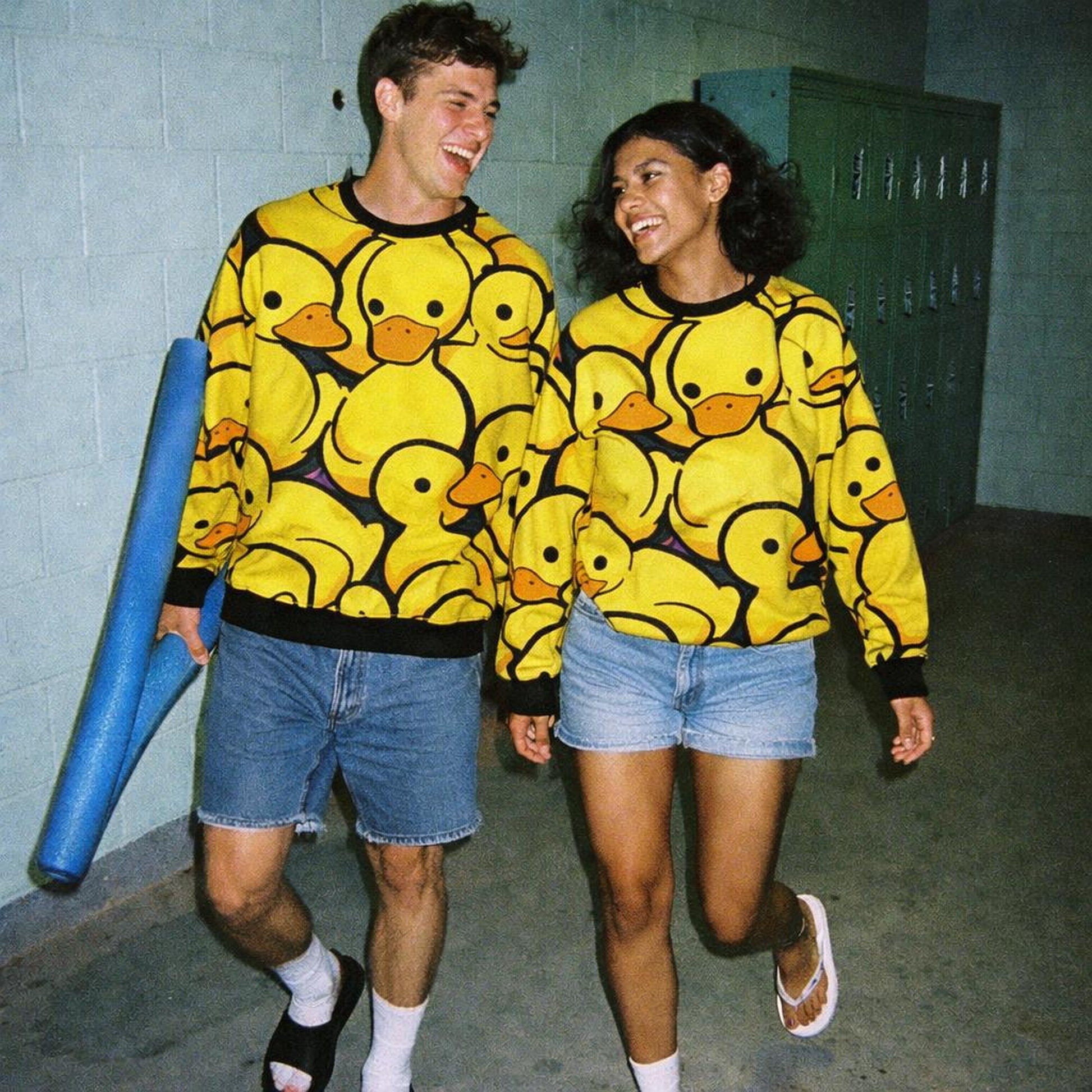 Duck Deluge | Sweatshirt | Yellow on Black — lifestyle