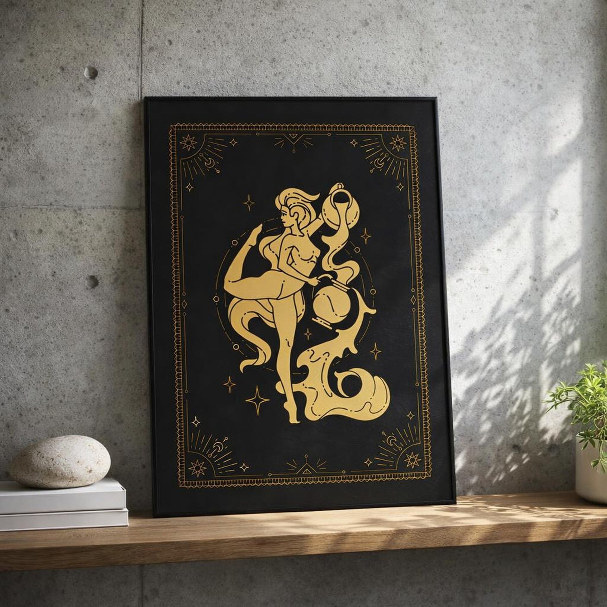 Aquarius | A3 Poster | Zodiac Wall Art — lifestyle