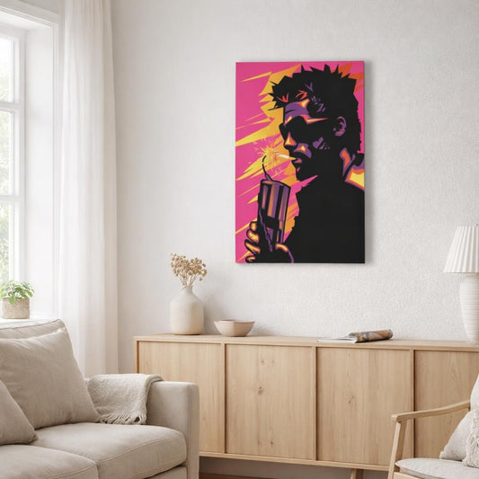 Sunglasses Cigarette Chaos | Metal Poster | A3 — front view