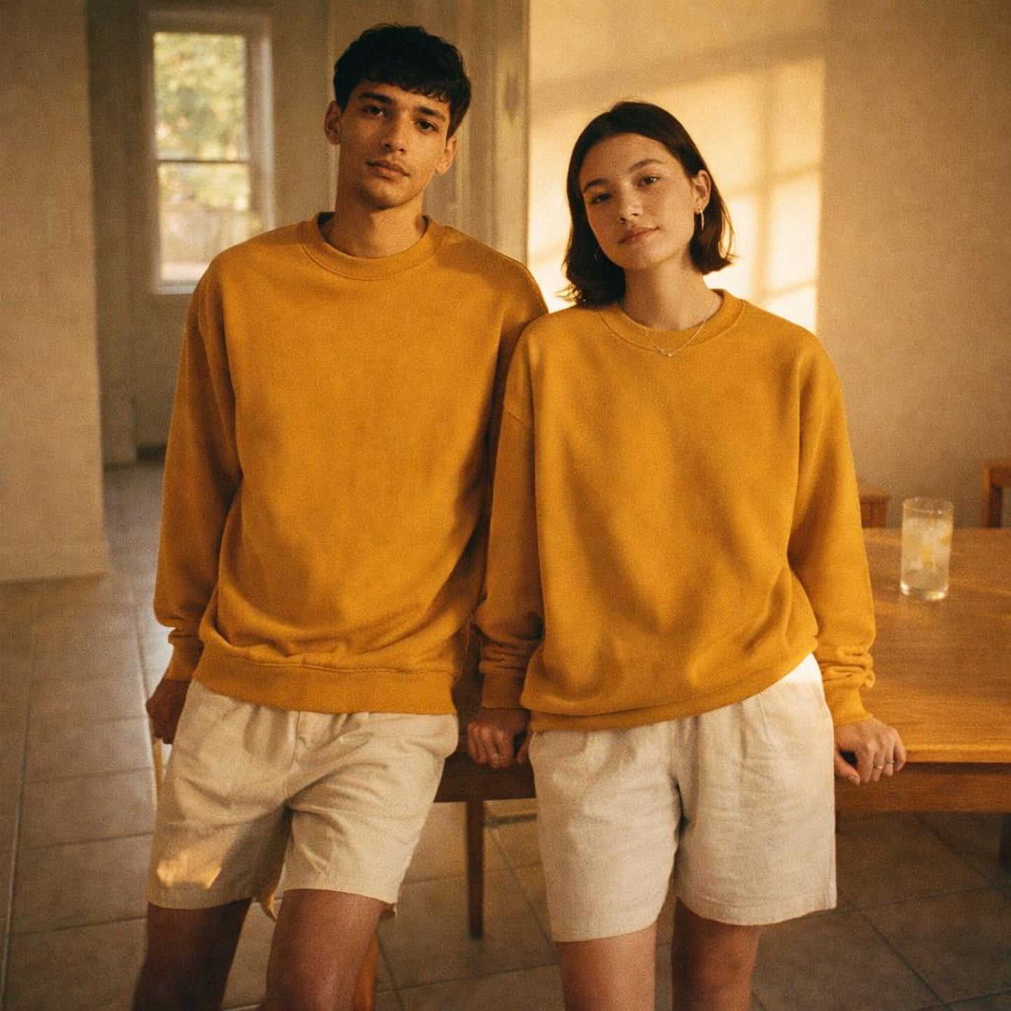 Mustard Sunburst | Sweatshirt | Retro Yellow — design detail