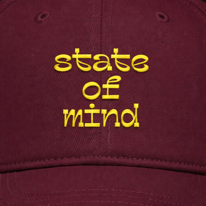 State of Mind | Baseball Cap | Maroon & Yellow Embroidered · lifestyle