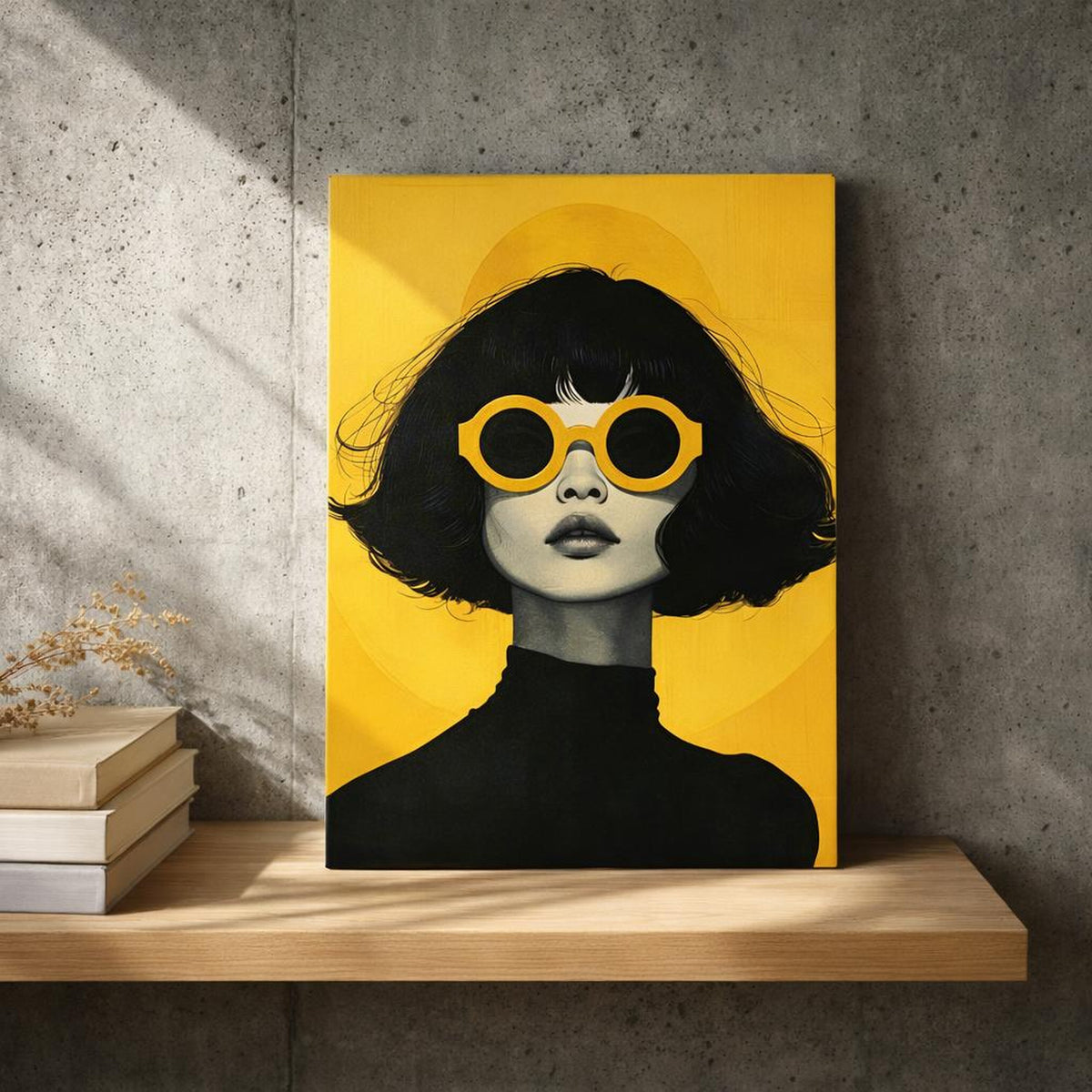 Yellow Shade Confidence | Poster | Bold Portrait · lifestyle