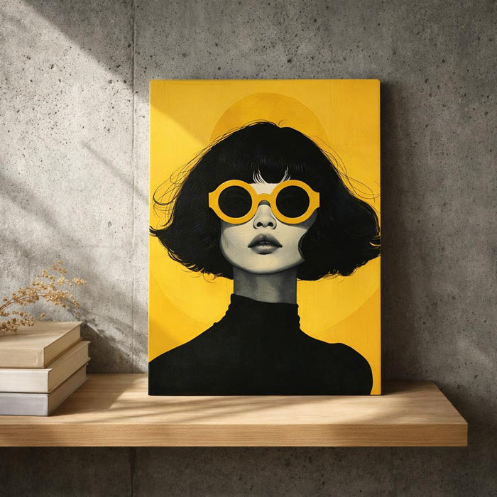 Yellow Shade Confidence | Poster | Bold Portrait · lifestyle
