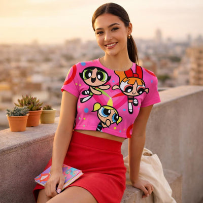 Powerpuff Squad | Crop Top | Pink Graphic · lifestyle