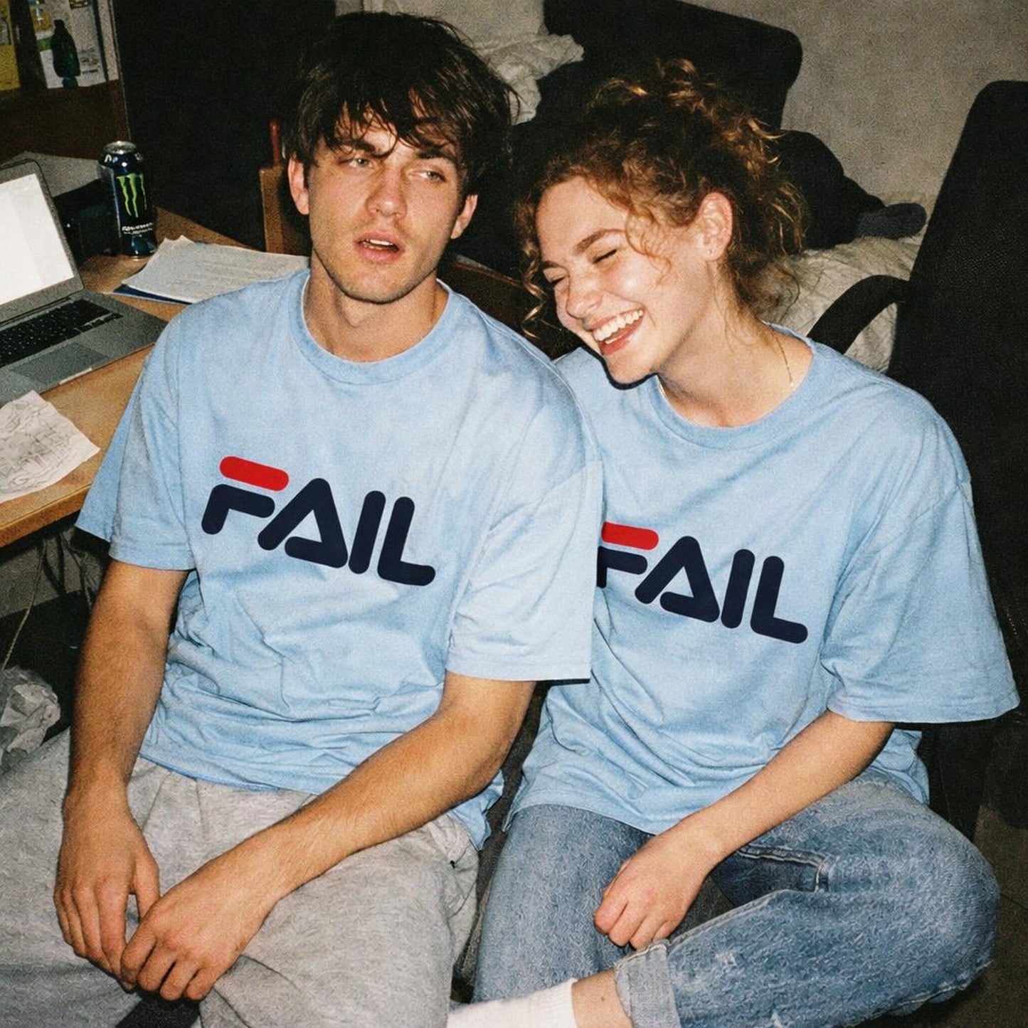 Fail | Oversized T-Shirt | Bold Black Diagonal — front view
