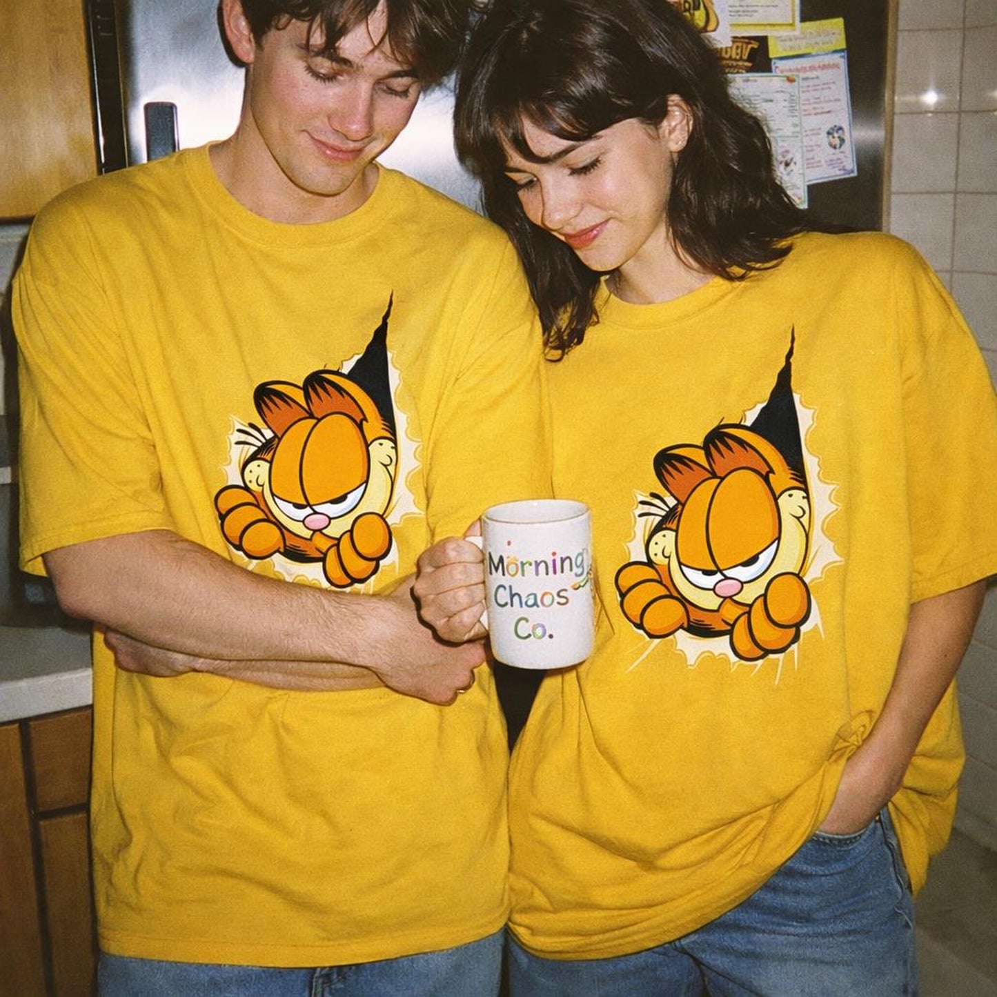 Garfield Vibes | Oversized T-Shirt | Yellow — front view