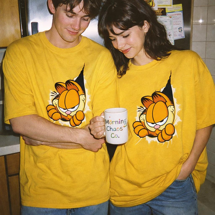 Garfield Vibes | Oversized T-Shirt | Yellow — front view