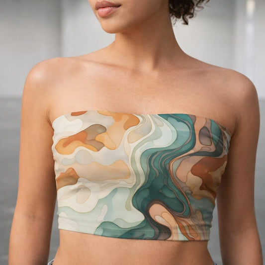 Earth Flow | Tube Top | Camo Marble — design detail