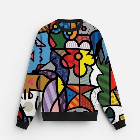 Pop Art Vibe | Color Burst | Geo Chic | Multicolor Sweatshirt