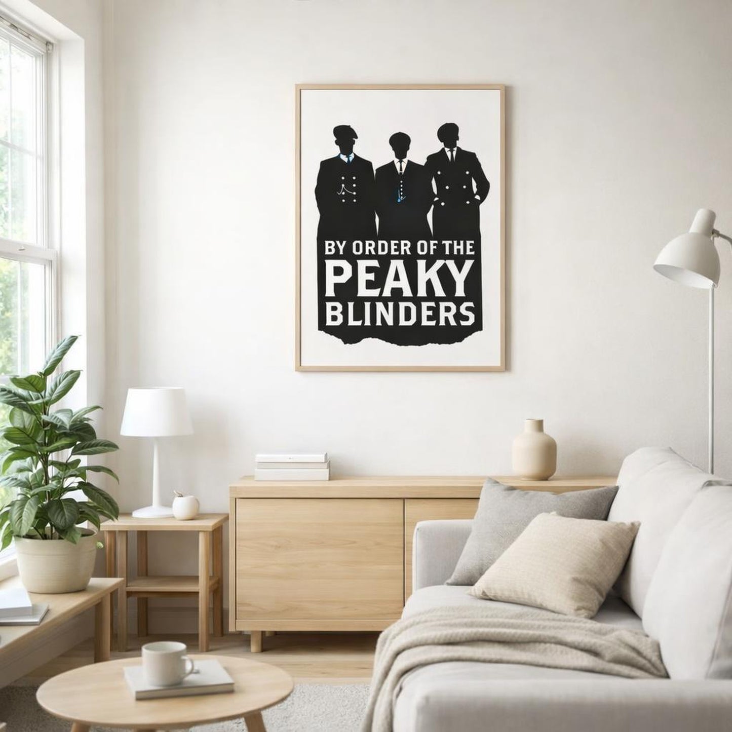 Peaky Blinders | A3 Poster | Black & White Icons — front view