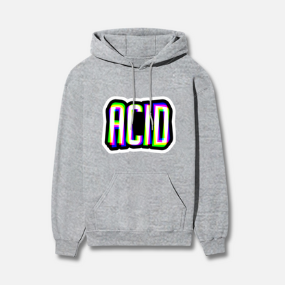 ACID Trip | Neon Psychedelic Design | Grey Hoodie