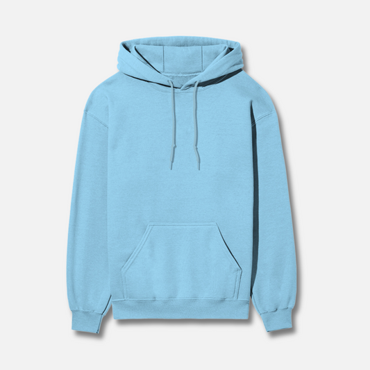 Serenity in Style | Plain Solid | Baby Blue Hoodie